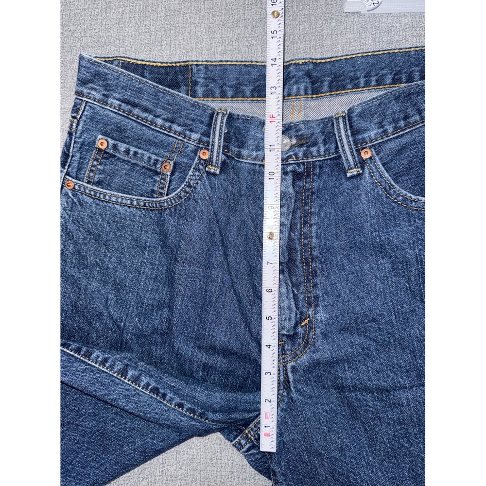 Levis Levi 34 550 Relaxed Fit Denim Shorts Blue Medium Wash Vintage Style Jorts - Picture 8 of 13